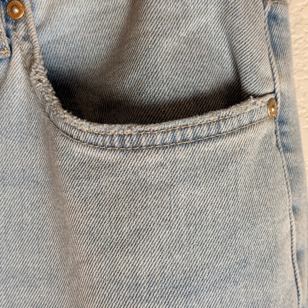 Seven7 Women's Sz 12 Sky Blue Straight Leg Jeans Distressed - Picture 6 of 16